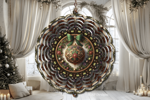 Download Ornate Christmas Ornament Wind Spinner - Premium Resources