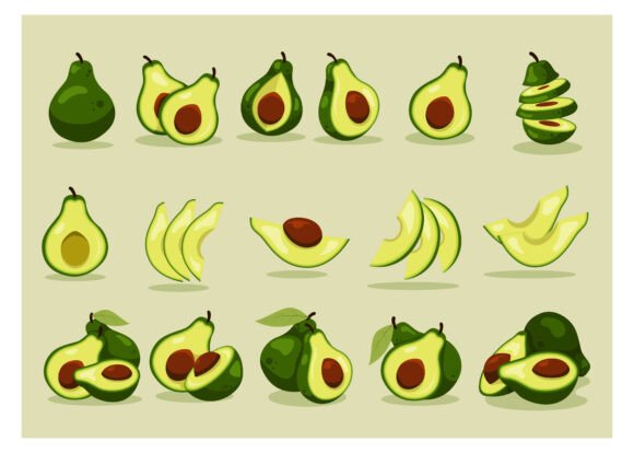 Download Avocado Collection Flat Design - Premium Resources